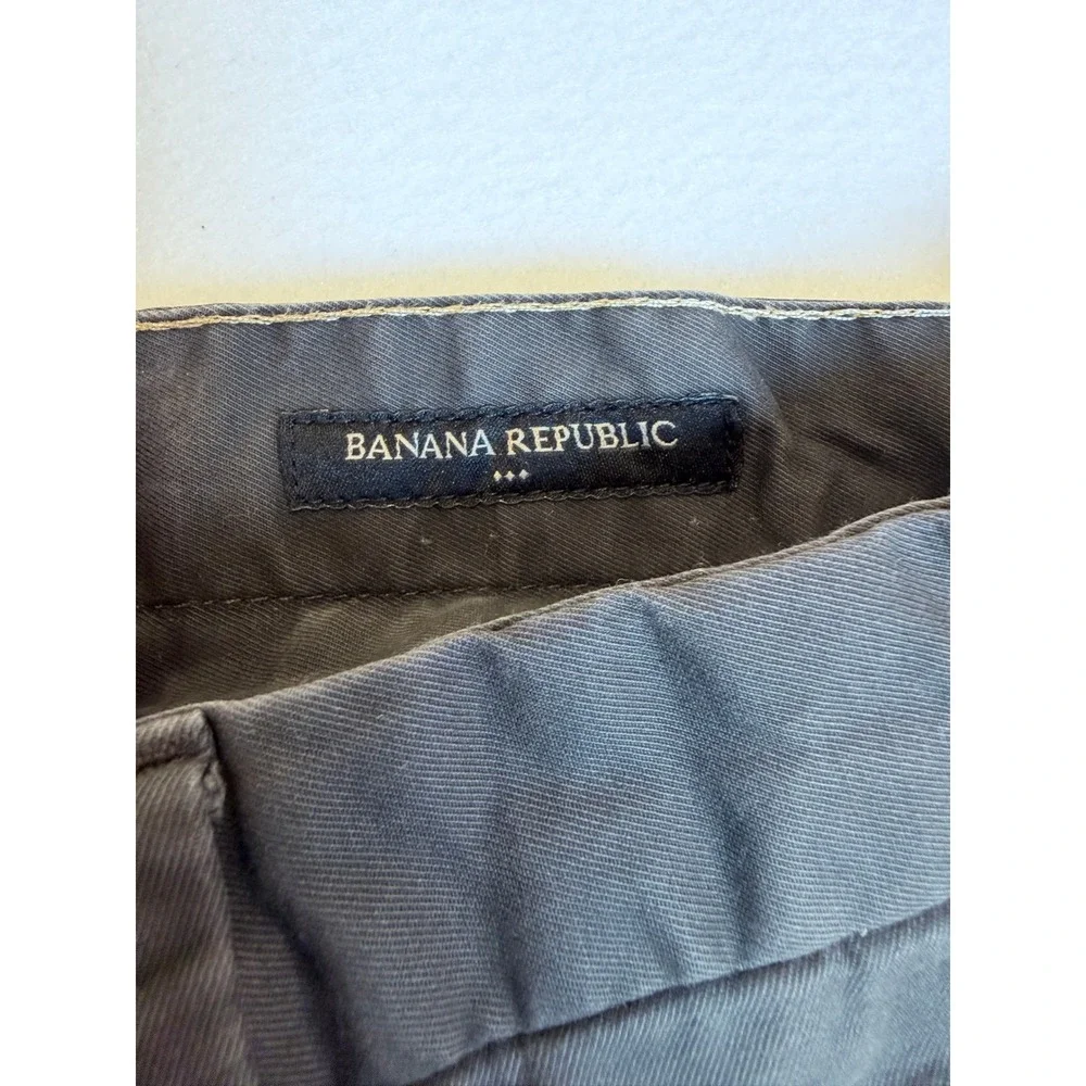 Banana Republic Chino Pants Mens 36x30 Charcoal Slim Lived-In Basic